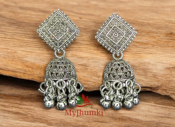 Oxidised Jhumka Earring For Women